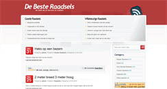 Desktop Screenshot of debesteraadsels.nl